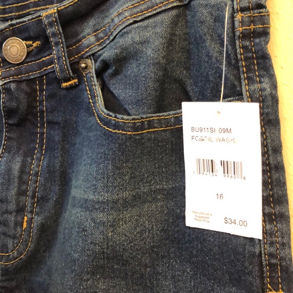 Buffalo Parker Slim Fit Jeans Shorts in Fossil Wash size 16 π€© K1 - Picture 4 of 14